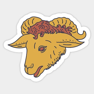 Golden Fleece - Winged Ram - Gold Wool Sticker
